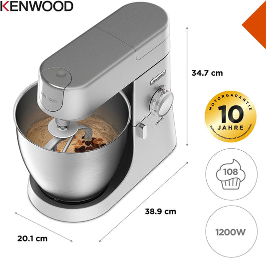 Kenwood Chef XL 1200W Stand Mixer with 7.1 Quart Stainless Bowl