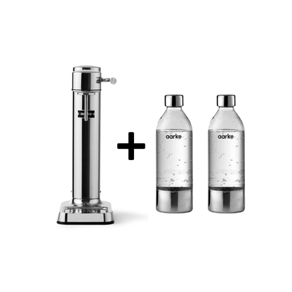 Aarke Wassersprudler Carbonator 3 + PET-Flaschen 2er-Set