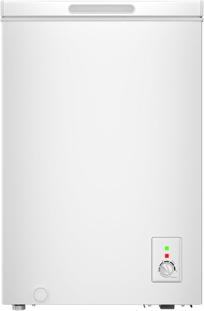 CHiQ 99L Compact Chest Freezer with Adjustable Thermostat Control White