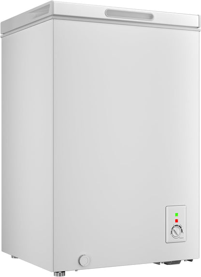 CHiQ 99L Compact Chest Freezer with Adjustable Thermostat Control White