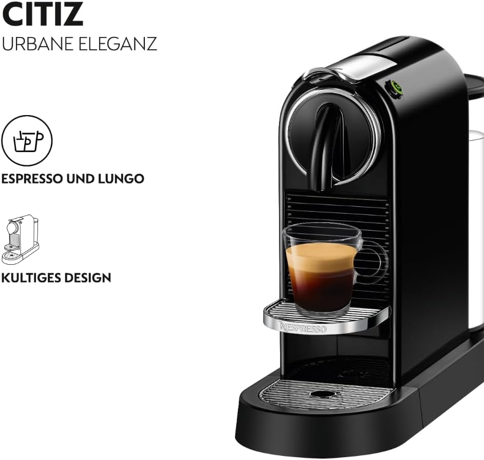 De'Longhi Nespresso CitiZ EN167.B Capsule Coffee Machine, Black