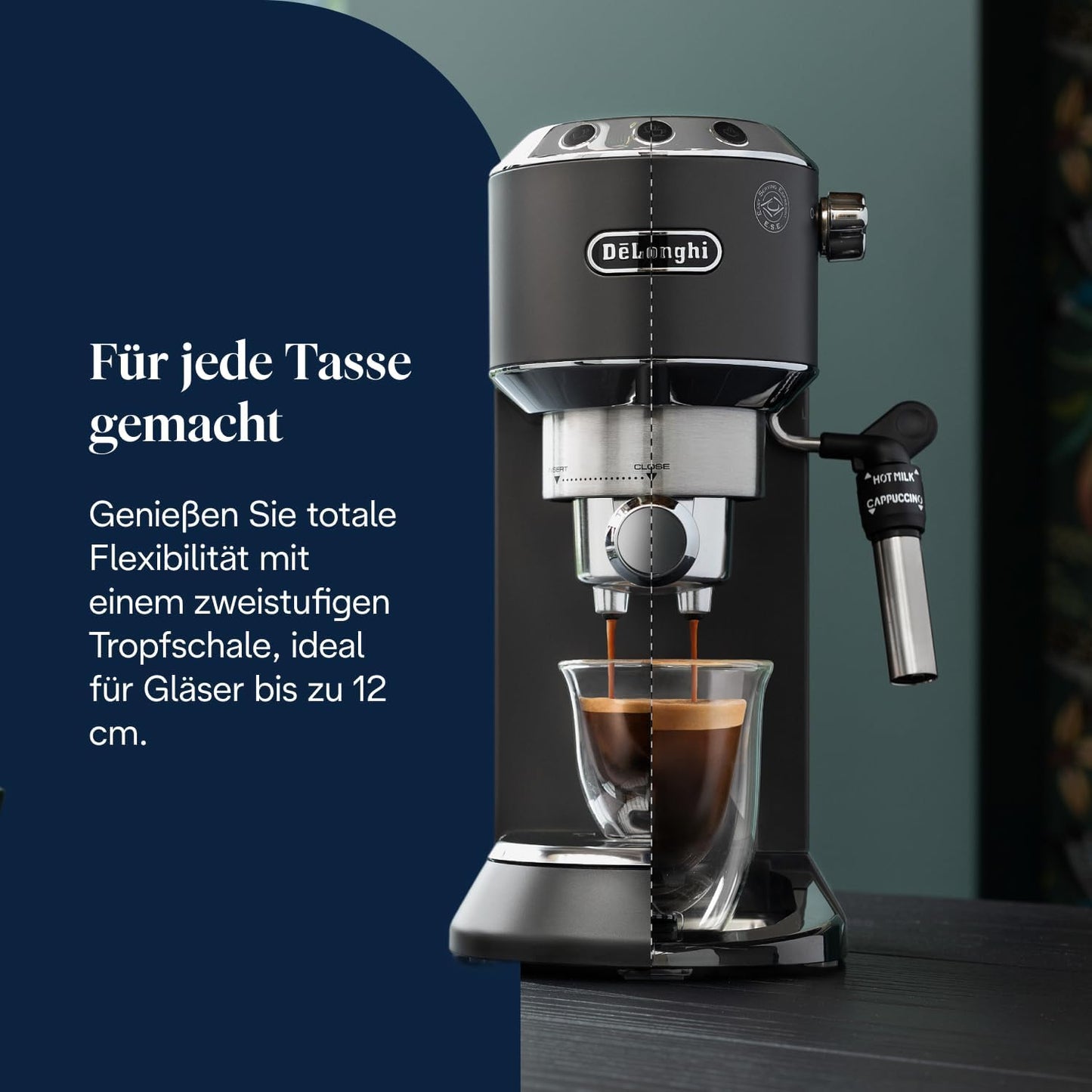 De'Longhi Dedica Style EC 685.BK Slim Espresso Machine Black Finish