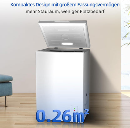 CHiQ 99L Compact Chest Freezer with Adjustable Thermostat Control White