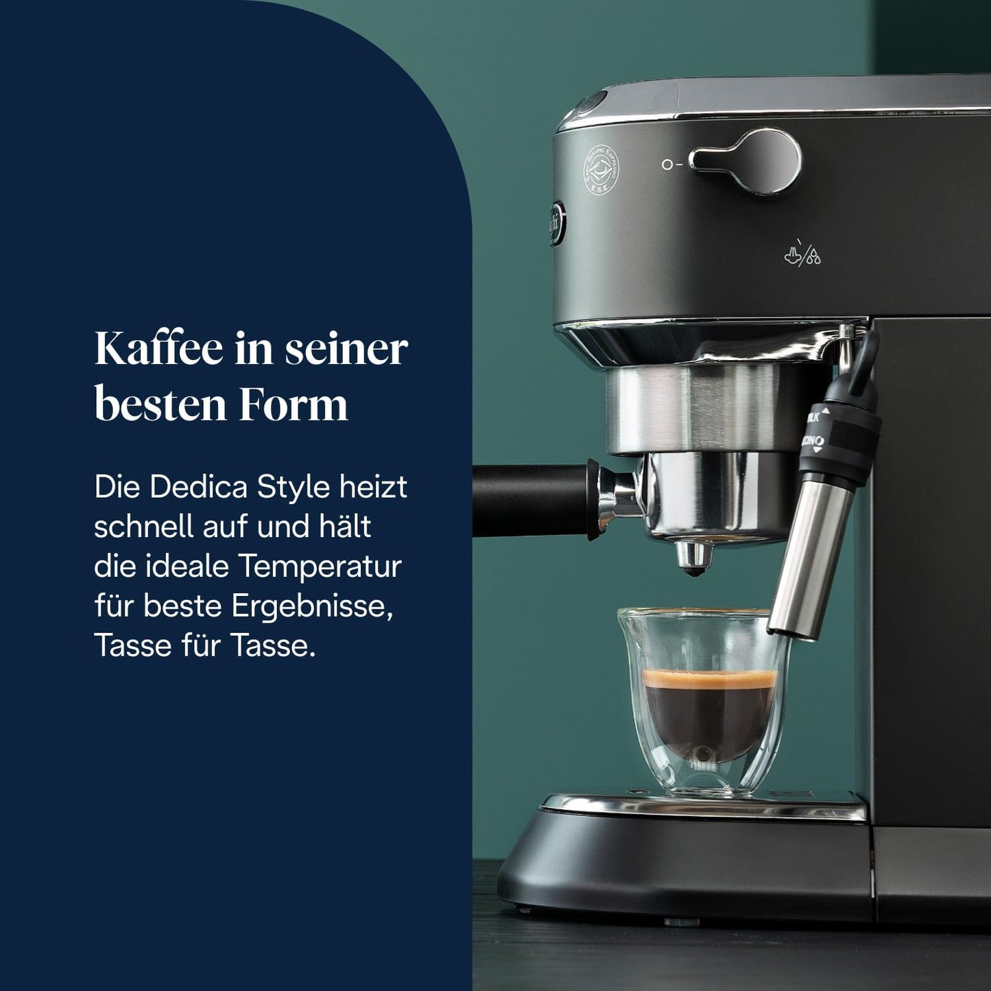 De'Longhi Dedica Style EC 685.BK Slim Espresso Machine Black Finish