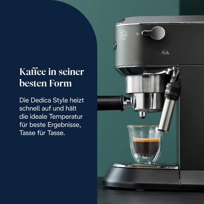 De'Longhi Dedica Style EC 685.BK Slim Espresso Machine Black Finish