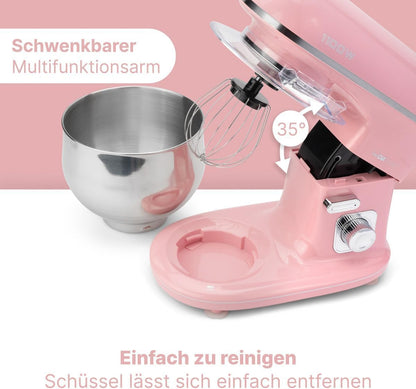 Clatronic Rock'n'Retro KM 3711 Stand Mixer 5L 1100W Pink