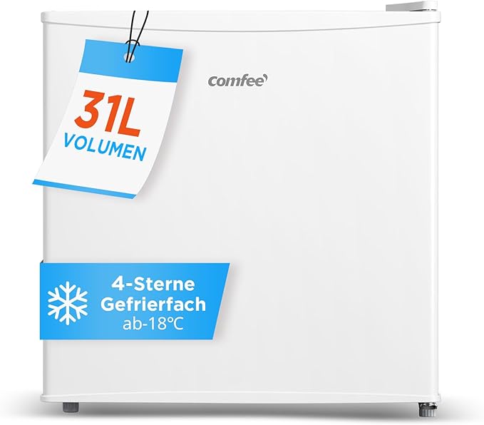 Comfee 31L Freestanding Compact Mini Freezer with Reversible Door