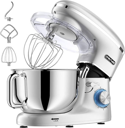 CHeflee 2000W Electric Stand Mixer with 6.5 Quart Steel Bowl