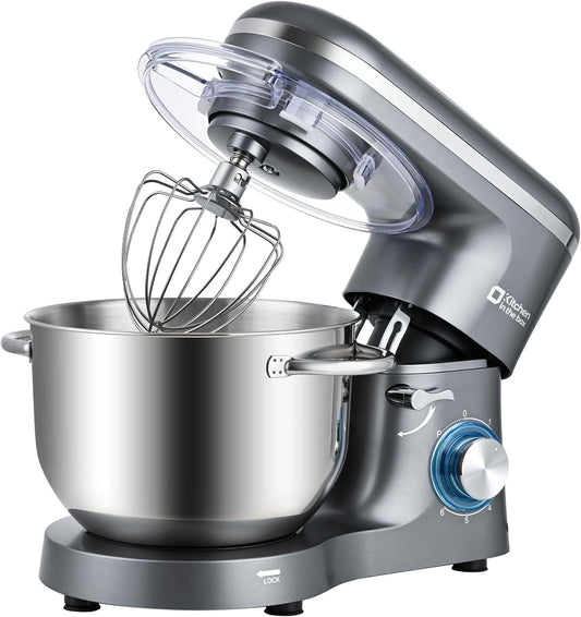 Kitchen in the box 1400W Stand Mixer 6.5 Quart Gray