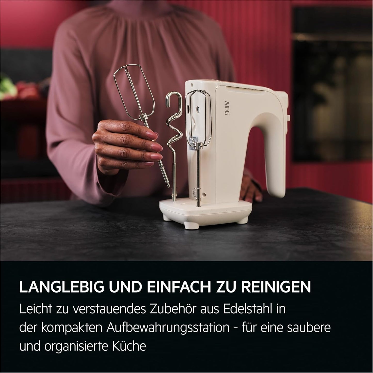 AEG 500W Powerful Hand Mixer with 5 Speeds and Turbo
