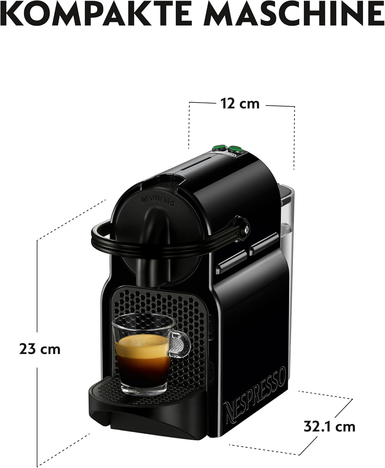 De'Longhi Nespresso Inissia EN 80.B Compact Espresso Machine Black