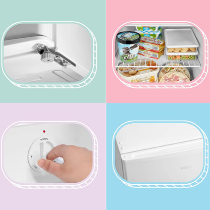 Comfee 31L Freestanding Compact Mini Freezer with Reversible Door