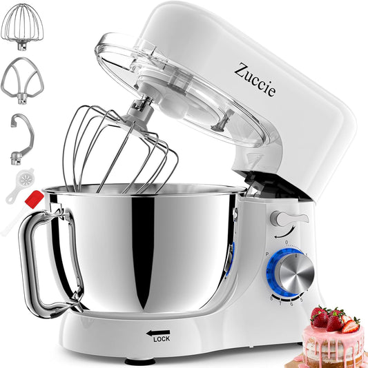 Zuccie 1000W Tilt-Head Stand Mixer with 4.75QT Stainless Steel Bowl