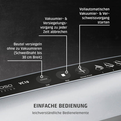 CASO VC10 Fully Automatic Food Vacuum Sealer Machine