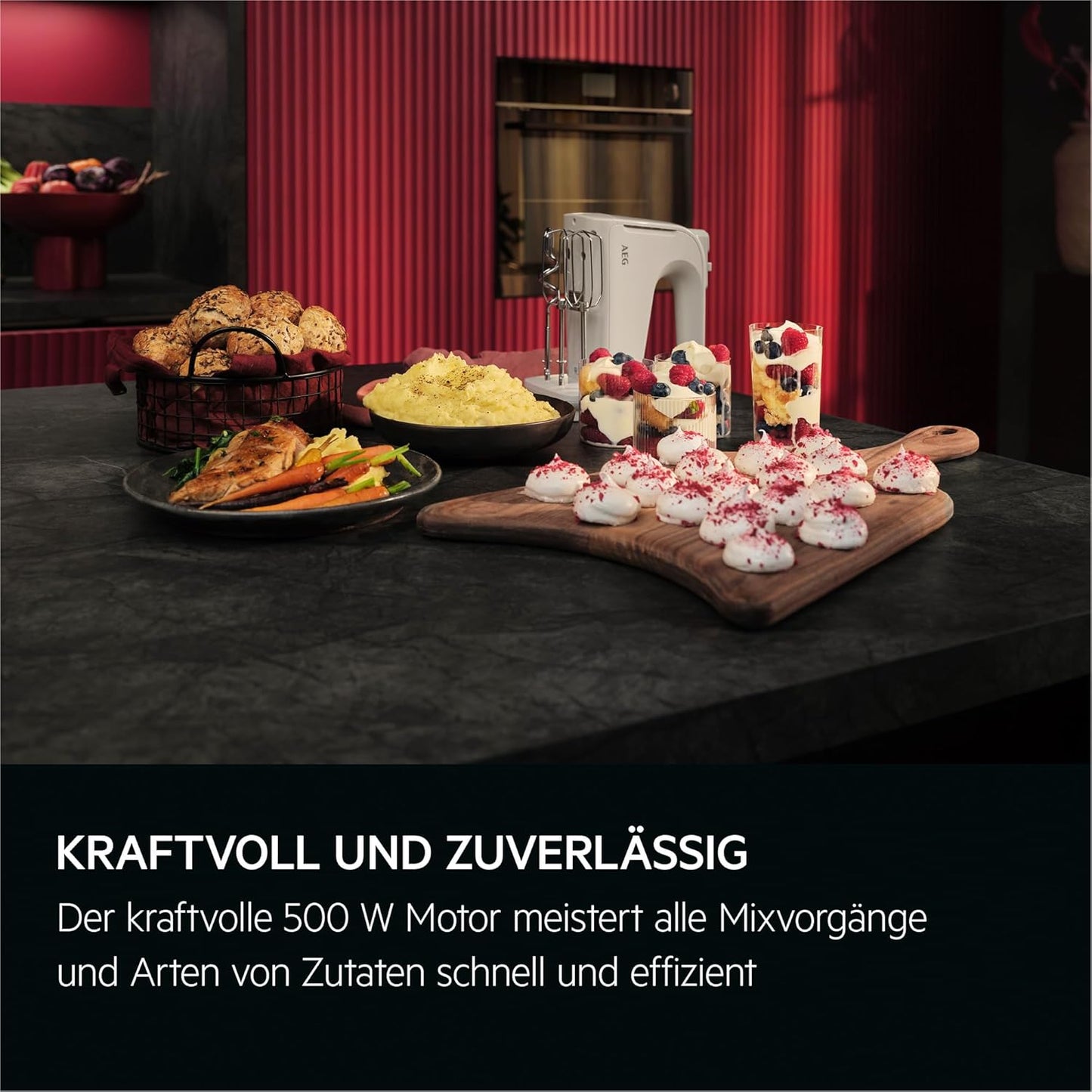 AEG 500W Powerful Hand Mixer with 5 Speeds and Turbo