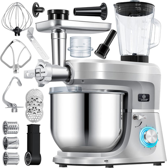 KESSER 1500W 3-in-1 Food Processor with Meat Grinder and Blender