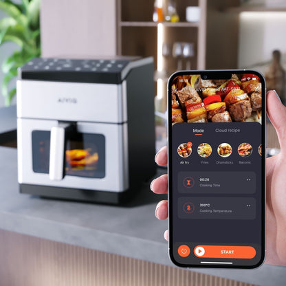 AIVIQ Premio 8L Stainless Steel Smart Airfryer with Dual Heating
