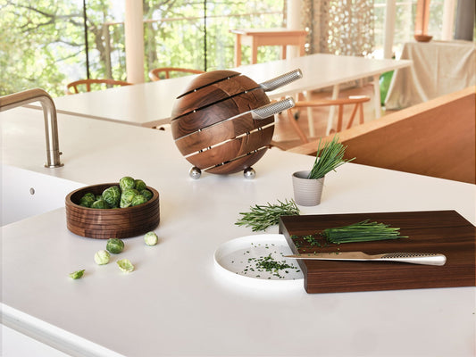 BREKA Messerblock Walnuss