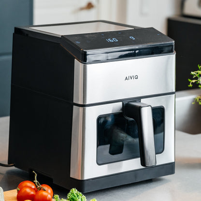 AIVIQ Premio 8L Stainless Steel Smart Airfryer with Dual Heating