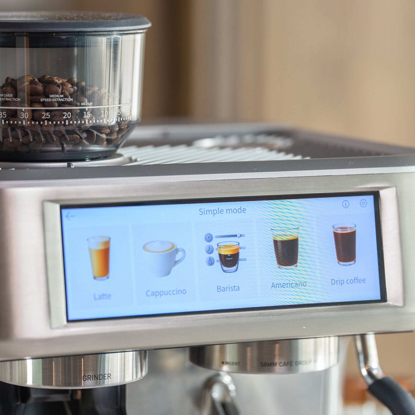 AIVIQ Aspire Expert Espresso Machine with Integrated Grinder and Touchscreen