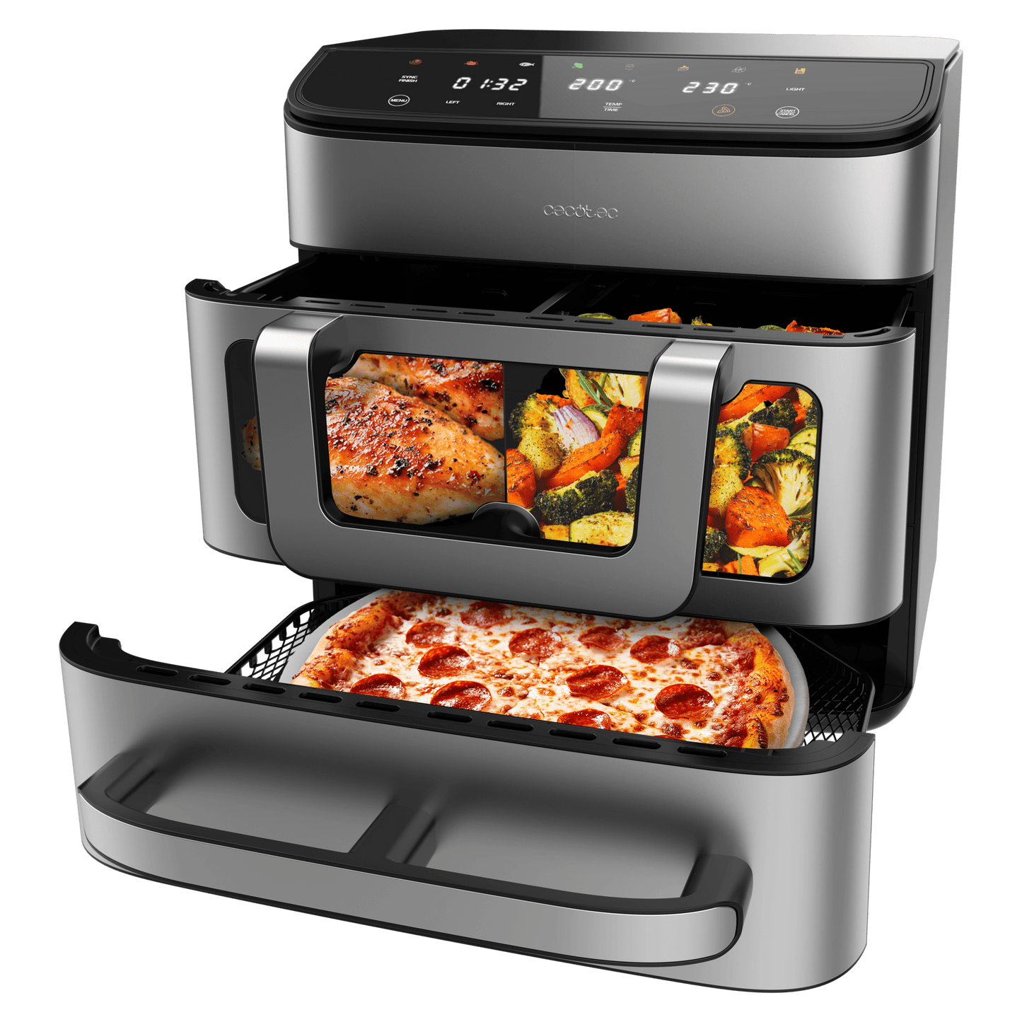 Cecotec Cecofry FoodCourt 18000 4Pizza 18L Air Fryer Stone Oven