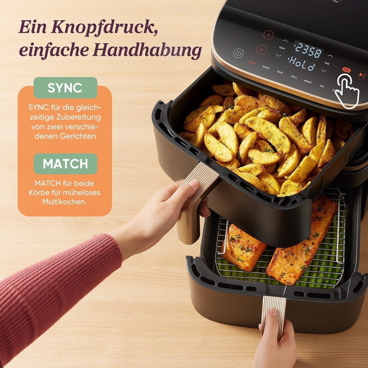 Cosori Turbo Tower 10.8L Smart Air Fryer with Ceramic Coating