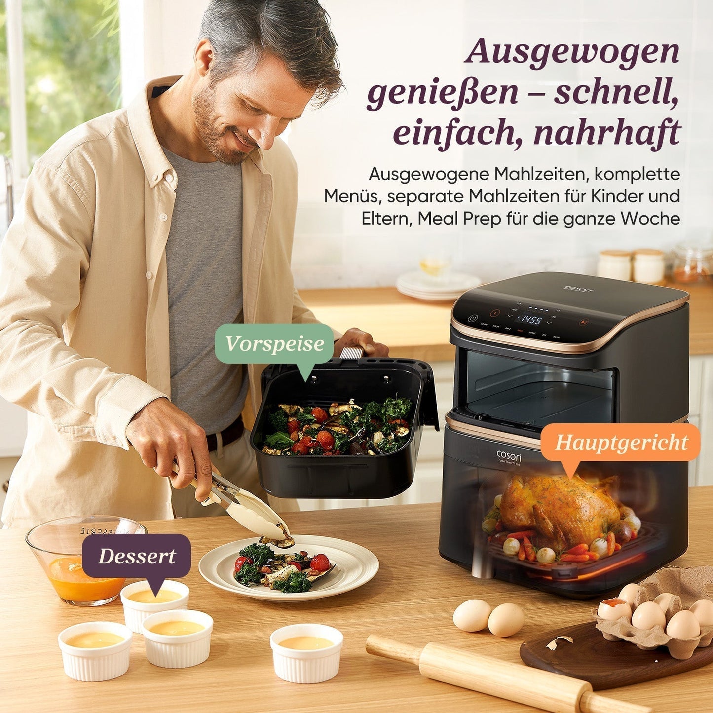 Cosori Turbo Tower 10.8L Smart Air Fryer with Ceramic Coating