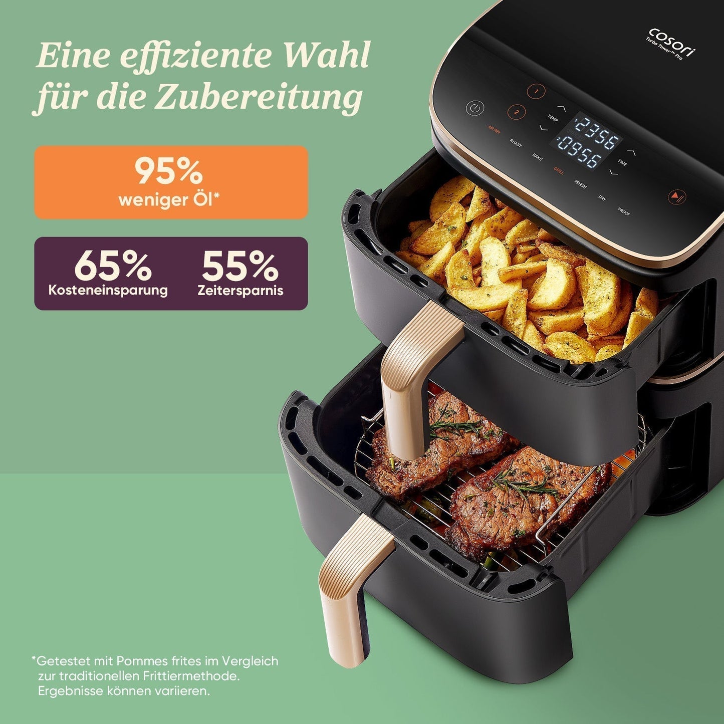 Cosori Turbo Tower 10.8L Smart Air Fryer with Ceramic Coating