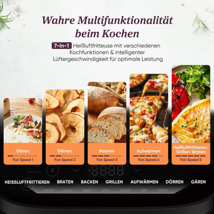 COSORI 10.8L Turbo Tower Dual Chamber Air Fryer Silver Grey